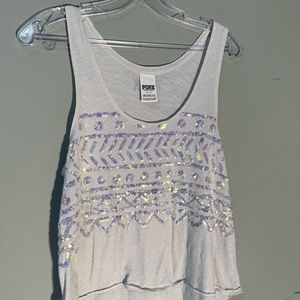 Pint Tank Top. Glitter Pattern